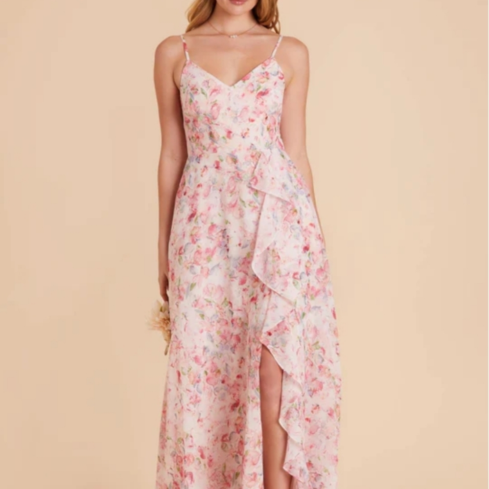 Birdy Grey Theresa Dress Chiffon Pink Falling Petals